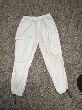NFINITY White Cargo Jogger Pants
